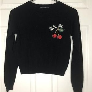 Bite me crop sweater